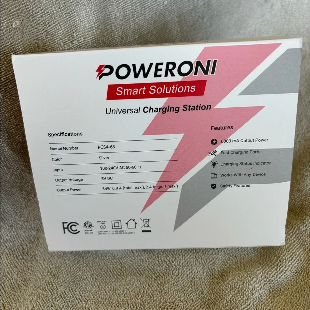 USB Charging Dock - 4-Port‎ - Fast Charging Station for Multiple Devices
